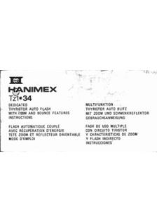 Hanimex TZ 1*34 manual. Camera Instructions.